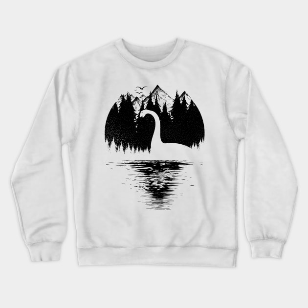 Loch Ness Monster Nessie Crewneck Sweatshirt by Tesszero